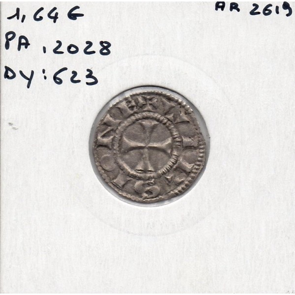 Berry, Seigneurie de Vierzon, anonyme Hervé 1er (1150-1190) Denier