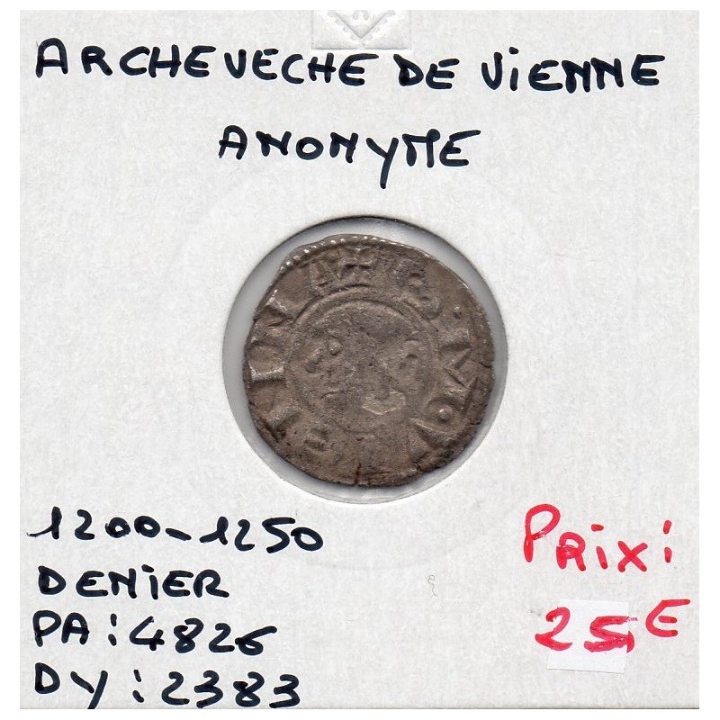 Dauphiné, Arcevêché de Vienne, Anonyme (1200-1250) Denier