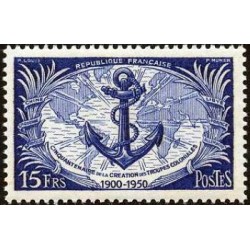 Timbre France  Yvert No 889 troupes coloniales cinquantenaire