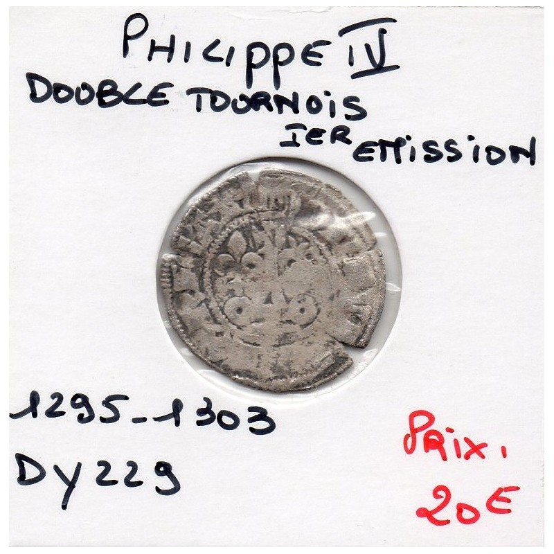 Double Tournois Philippe IV (1295-1303) pièce de monnaie royale