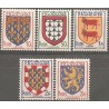 Timbre France Yvert No 899-903 Blasons Armoiries de provinces