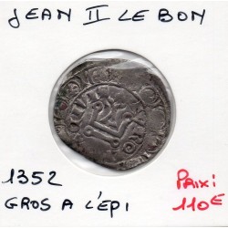 Gros Blanc à l'épi Jean II (1352) pièce de monnaie royale