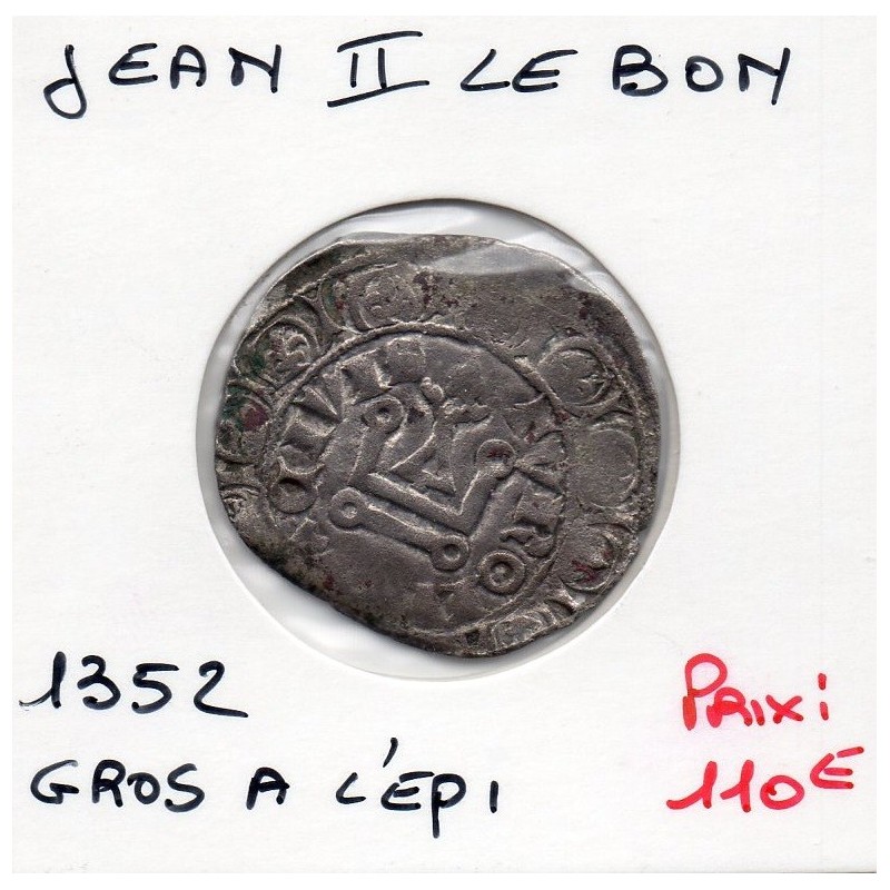 Gros Blanc à l'épi Jean II (1352) pièce de monnaie royale