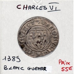 Blanc Guenar Charles VI (1385) pièce de monnaie royale