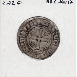 Blanc Guenar Charles VI (1385) pièce de monnaie royale