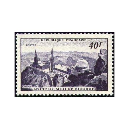 Timbre France Yvert No 916 Monuments et sites Pic du Midi de Bigorre observatoire