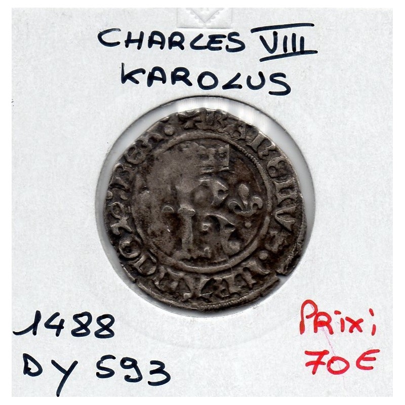 Karolus Charles VIII Rouen (1488) pièce de monnaie royale