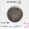 Double sol Parisis 2eme type 1587 N Montpellier Henri III pièce de monnaie royale