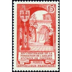 Timbre France Yvert No 926 abbaye de st croix de Poitiers