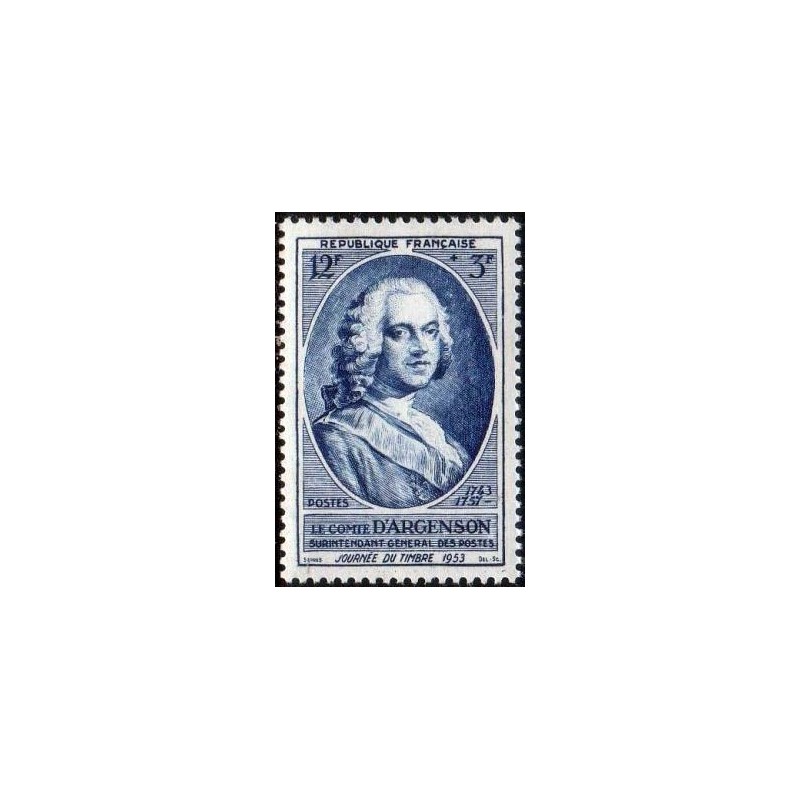Timbre France Yvert No 940 journée du timbre comte d'Argenson