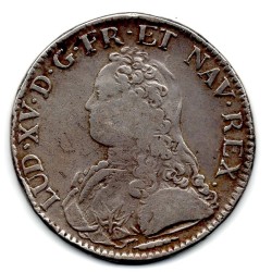 Ecu aux branches d'Olivier 1727 X Amiens Louis XIV pièce de monnaie royale