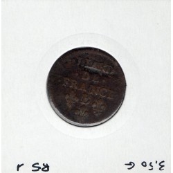 Liard de France 1656 B Acquigny Louis XIV pièce de monnaie royale