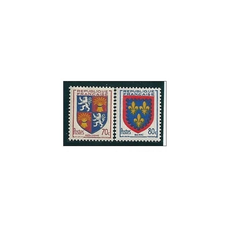 Timbre France Yvert No 958-959 blasons et armoiries de provinces