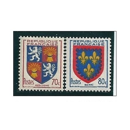 Timbre France Yvert No 958-959 blasons et armoiries de provinces