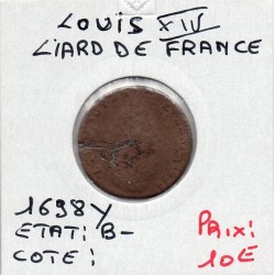 Liard de France 1698 Y Bourges Louis XIV pièce de monnaie royale