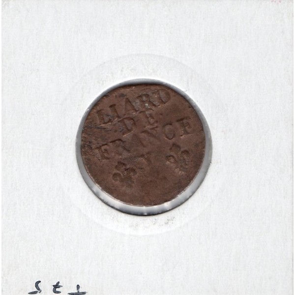 Liard de France 1698 Y Bourges Louis XIV pièce de monnaie royale