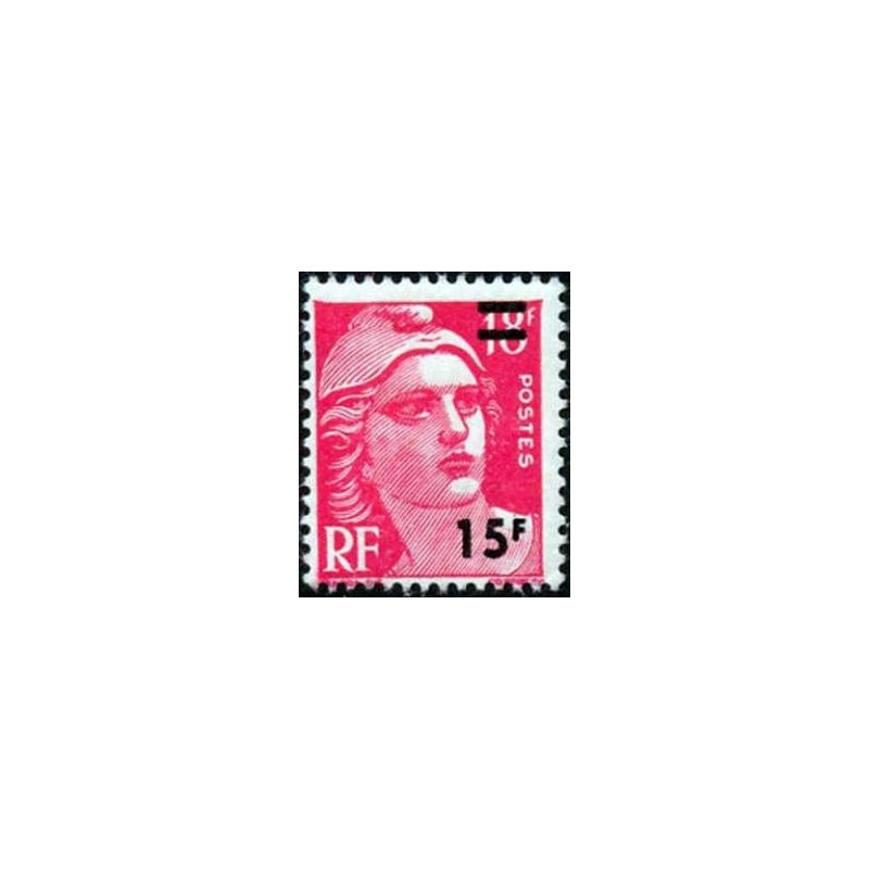 Timbre France Yvert No 968 marianne de Gandon surchargée