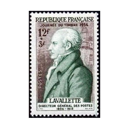 Timbre France Yvert No 969 comte de la Valette