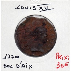 Sol d'Aix 1770 & Louis XV pièce de monnaie royale