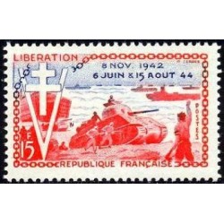Timbre France Yvert No 983 10e anniversaire de la libération