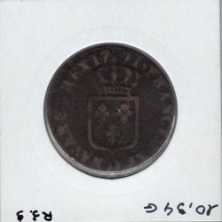 Sol 1791 D Lyon 1er semestre cuivre Louis XVI pièce de monnaie royale