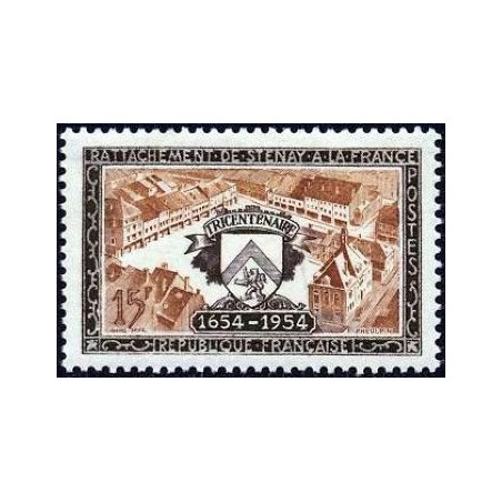 Timbre France Yvert No 987 Rattachement de Stenay