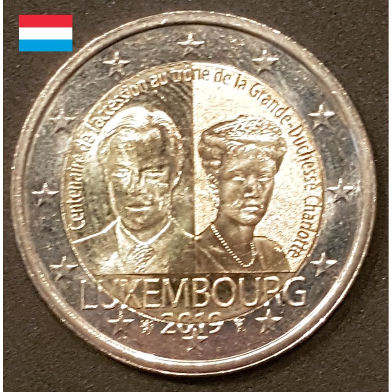 2 euros commémoratives Luxembourg 2019 Grande duchesse Charlotte pieces de monnaie €