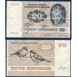 Danemark Pick N°49c, Billet de banque de 20 Kroner 1981