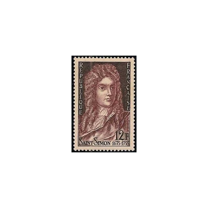 Timbre France Yvert No 1008 Saint Simon, Louis de Rouvroy