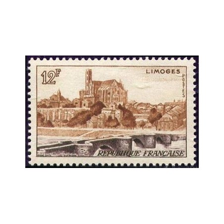 Timbre France Yvert No 1019 Vue de Limoges