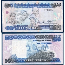 Nigeria Pick N°27c TTB, Billet de Banque de 50 Naira 1991-2005