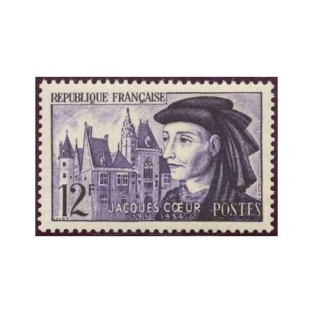 Timbre France Yvert No 1034 Jacques Coeur, 5e centenaire de la mort.