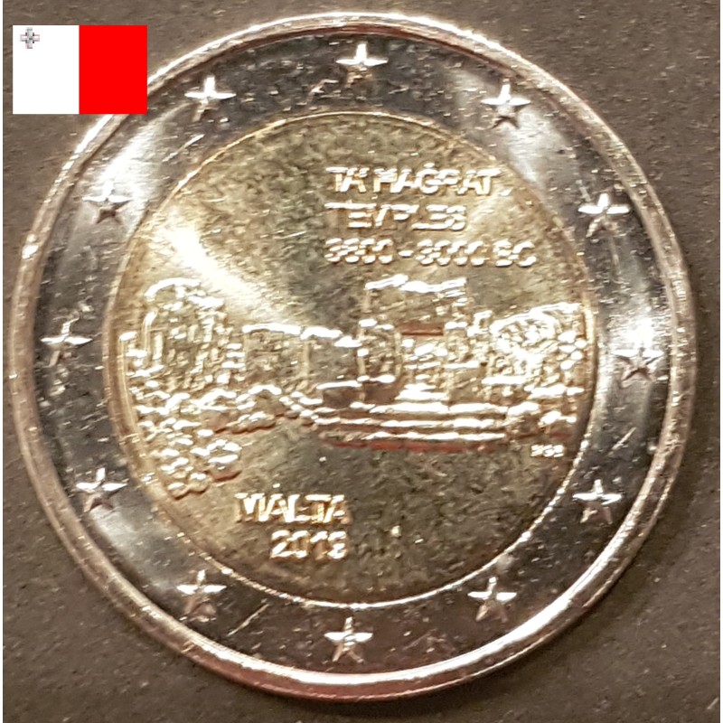 2 euros commémoratives Malte 2019 Temple de Ta hagrat  pieces de monnaie €