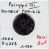 Double Parisis 3ème type Philippe VI (1346) pièce de monnaie royale
