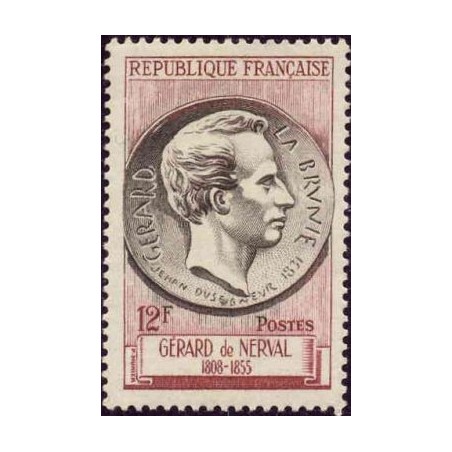 Timbre France Yvert No 1043 Gérard de Nerval, Centenaire de la mort