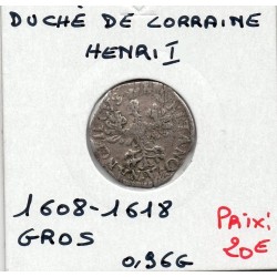 Duché de lorraine, Henri 1er (1608-1618)  gros