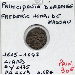 Principauté D'Orange, Frederic Henri de Nassau (1625-1647) Liard