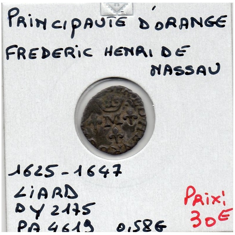 Principauté D'Orange, Frederic Henri de Nassau (1625-1647) Liard