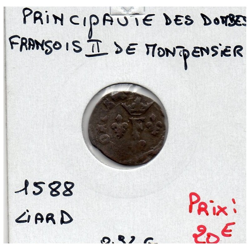 Principauté des Dombes, Francois II de Montpensier (1588) Liard