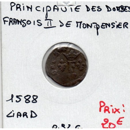 Principauté des Dombes, Francois II de Montpensier (1588) Liard