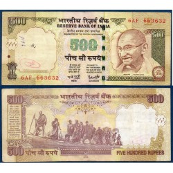 Inde Pick N°99e, Billet de banque de 500 Ruppes 2006 plaque E