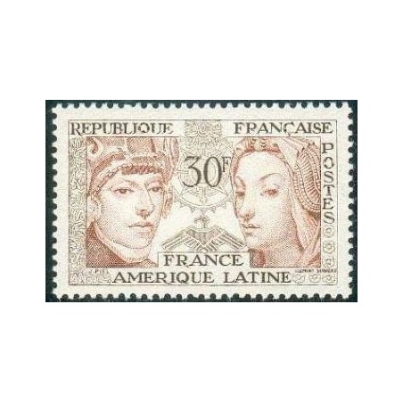 Timbre France Yvert No 1060 Amitiés France-Amérique Latine