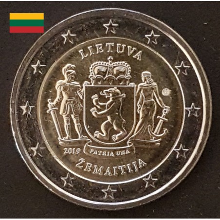2 euros commémoratives Lituanie 2019 Samogitie pieces de monnaie €