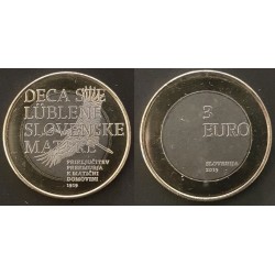 Pièce 3 euros Slovénie 2019 incorporation de la Prekmurje
