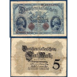 Allemagne Pick N°47b, B Billet de banque de 5 Mark 1914