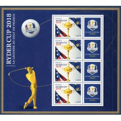 Bloc Feuillet France Yvert BF144 Ryder Cup bleu neuf luxe **