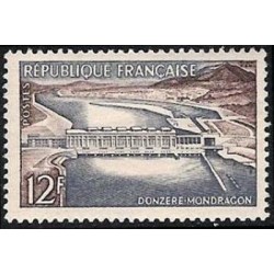 Timbre France Yvert No 1078 Barrage de Donzére-Mondragon