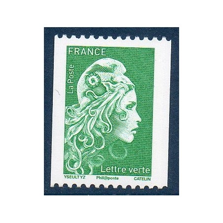 Timbre France Yvert No 5255 Marianne d'Yz l'engagee roulette lettre verte neuf luxe **