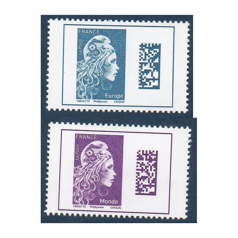 Timbre France Yvert No 5257 + 5258 Datamatrix marianne neufs luxes ** 2018