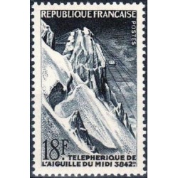 Timbre France Yvert No 1079 Téléphérique de l'Aiguille du Midi